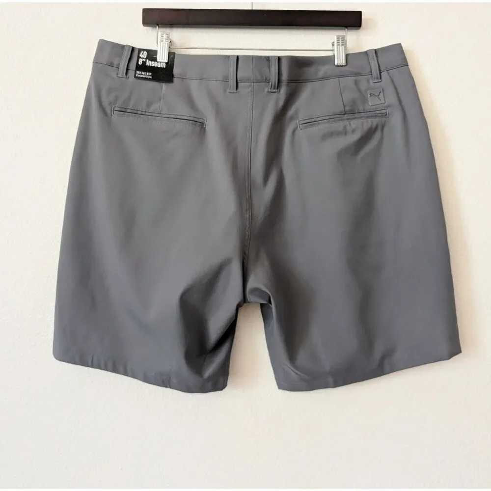 PUMA Dealer Golf Shorts Size 40 Gray 8